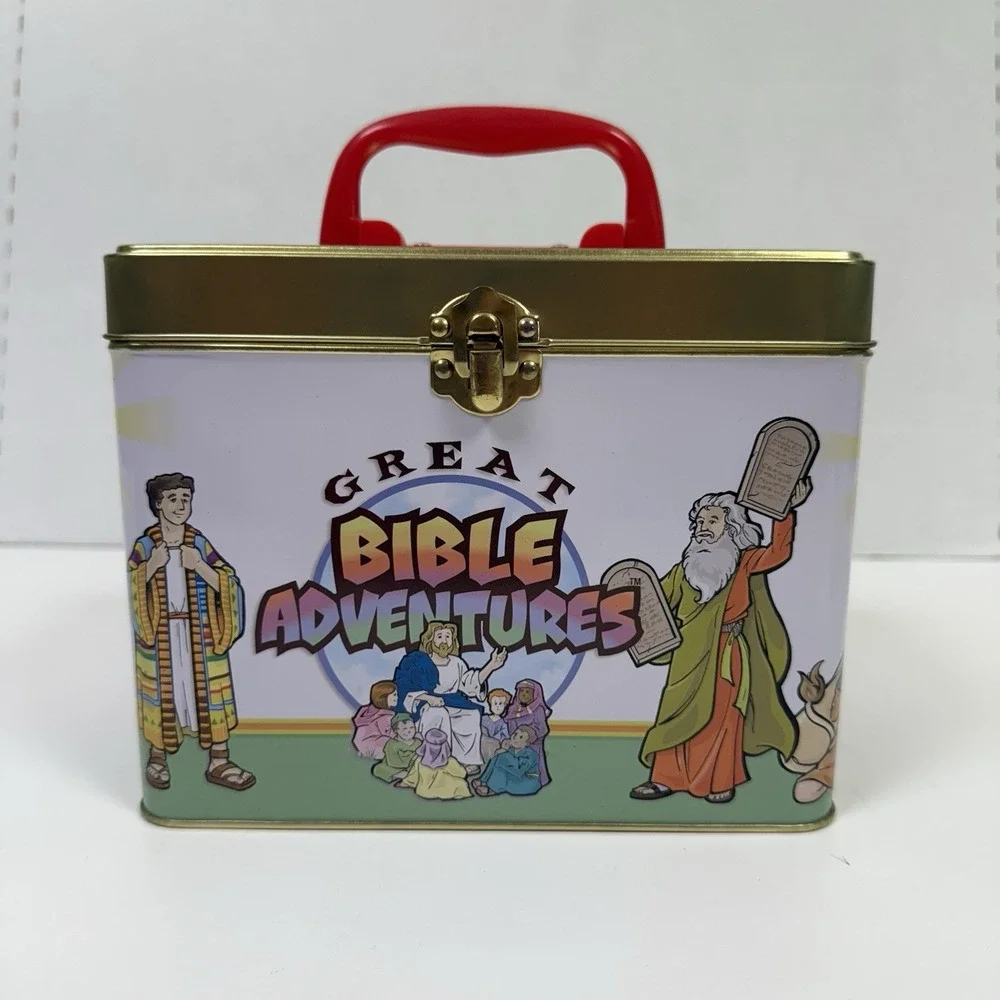 Great Bible Adventures Tin‎ Case Box Full Of Cards Heroes Angels Sunday School